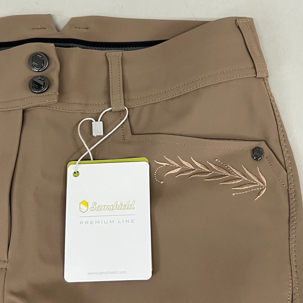 SAMSHIELD Delice Flower Equestrian Pants Women's Sz US 26, UK 8, FR 36 Camel - Picture 3 of 13